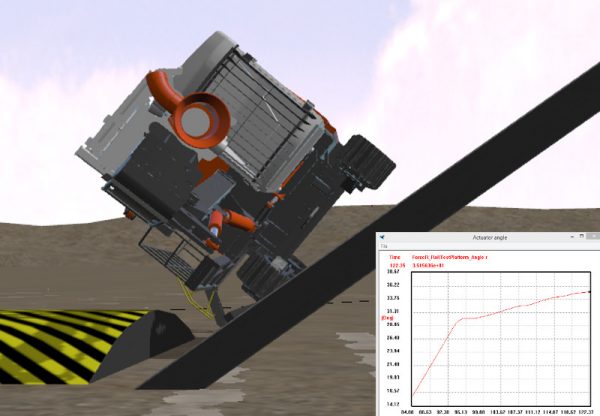 Drill rig stability testing virtually